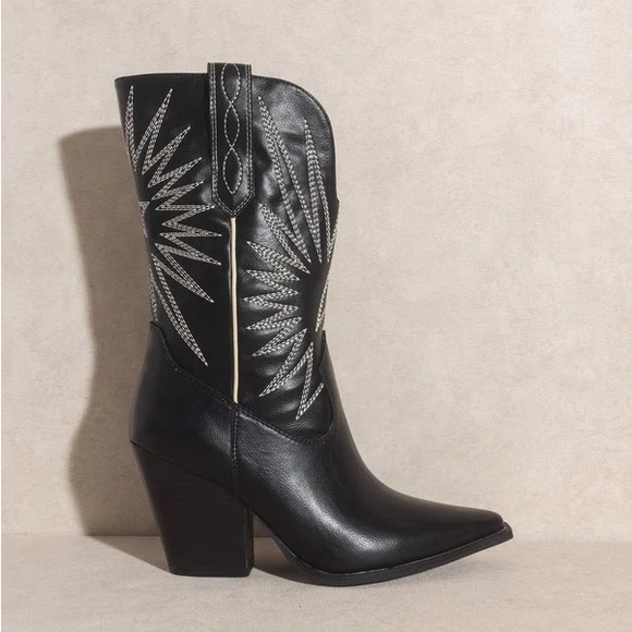 OASIS SOCIETY - Black Western Cowgirl Boots - Picture 2 of 10